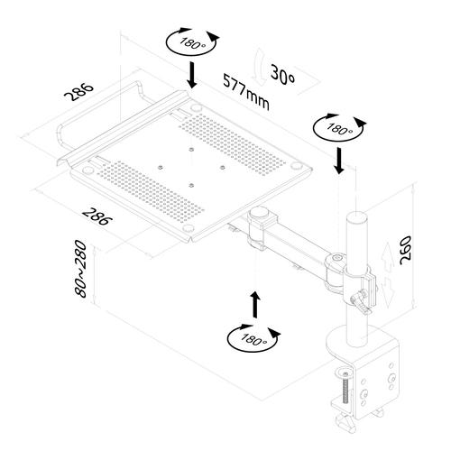 Neomounts laptop-bordbeslag NOTEBOOK-D100