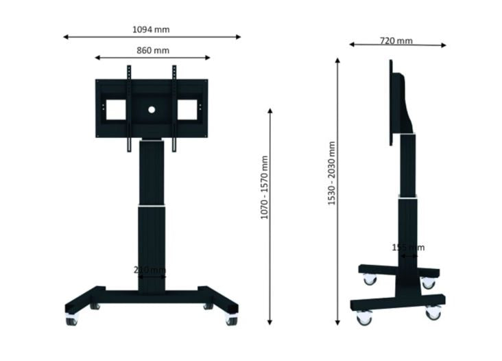 Neomounts Elektrisk TV-gulvstand PLASMA-M2500 sort