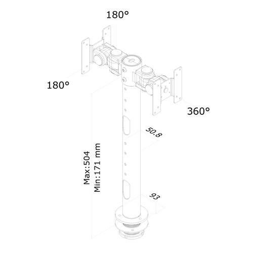Neomounts FPMA-D050D sort Skrivebordsstativ