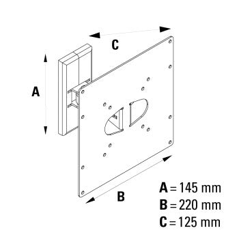 Hama vægbeslag Sort 84447 VESA 200