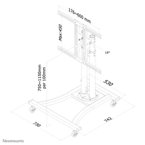 Neomounts PLASMA-M1200 flytbar TV-gulvstand