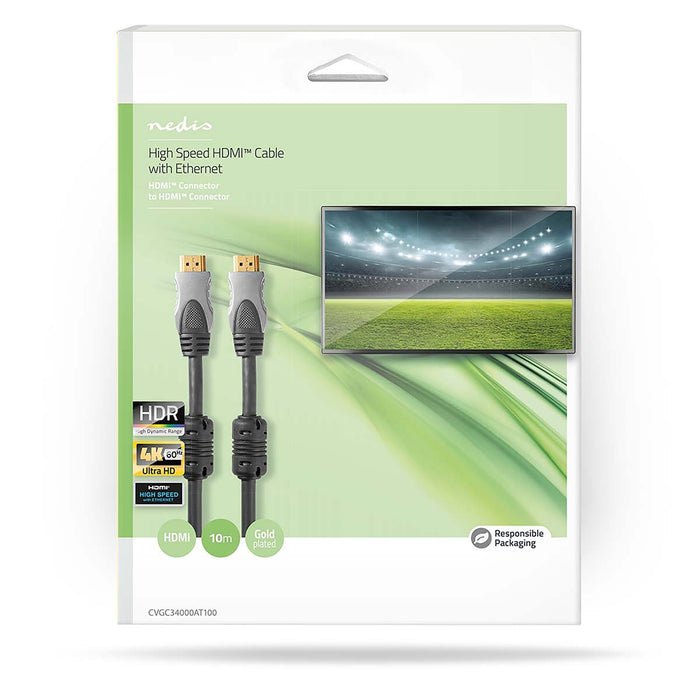 Luksus HDMI-kabel High Speed med Ethernet 10,0 meter