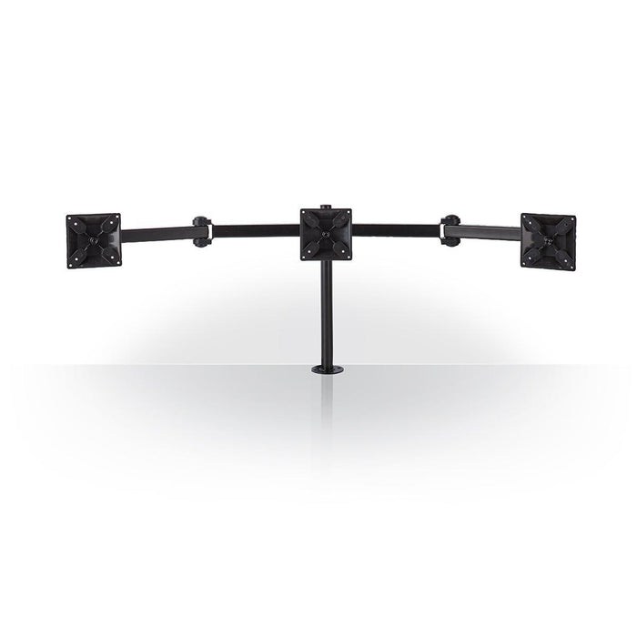 Ergonomisk Monitorarm | Tre Monitorarme | Drej- og Vipbar | Sort