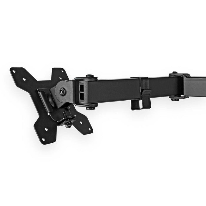 Ergonomisk Monitorarm | Dobbelt Monitorarm | Drej- og Vipbar | Sort