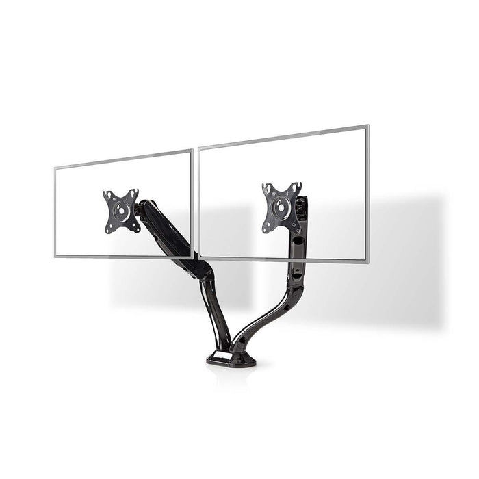Skrivebordsmonitorstøtte | Dobbelt monitorarm | Full-motion | 10 - 32"