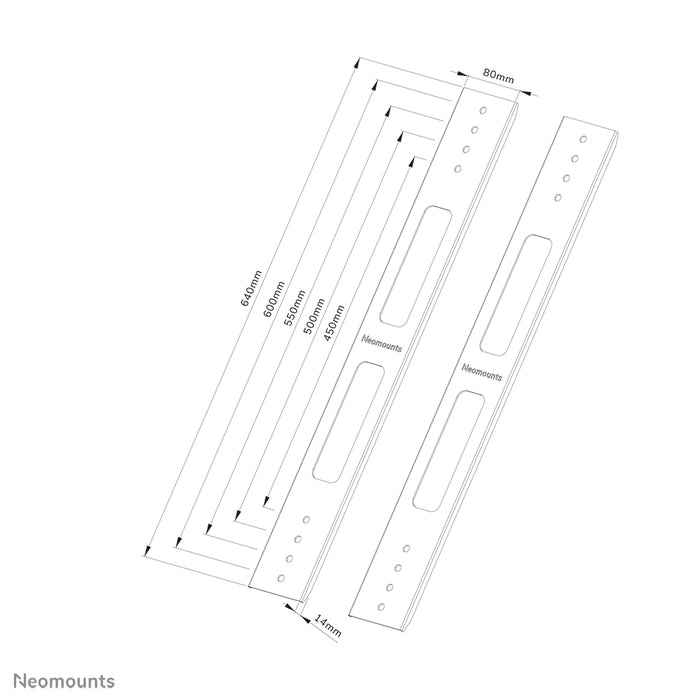 Neomounts AWL-250BL16 VESA-udvidelsessæt - Sort