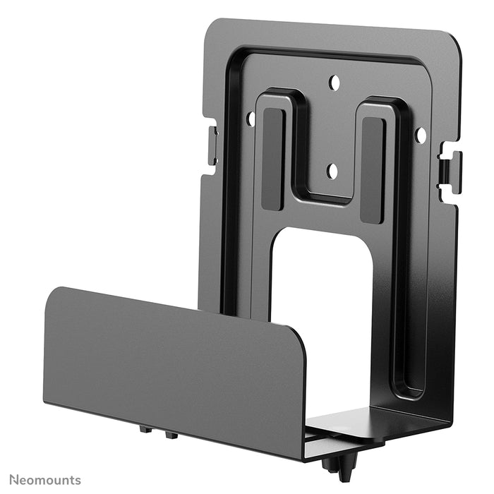 Neomounts AWL-450BL er en universel, dybdejusterbar (4,7-7,6 cm) medieafspillerholder - Sort