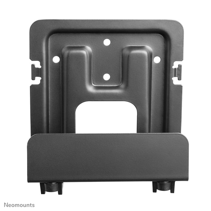 Neomounts AWL-450BL er en universel, dybdejusterbar (4,7-7,6 cm) medieafspillerholder - Sort