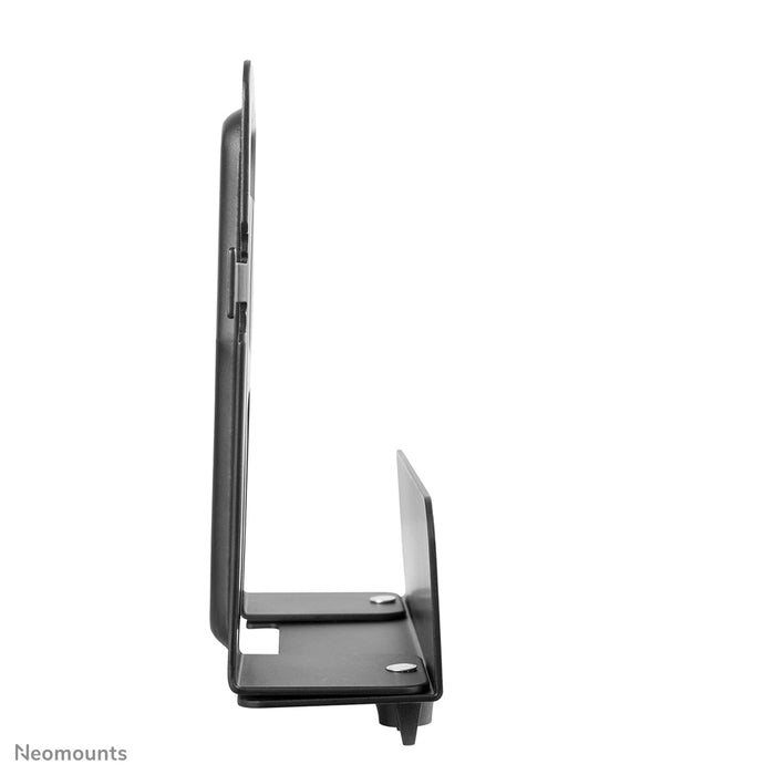 Neomounts AWL-450BL er en universel, dybdejusterbar (4,7-7,6 cm) medieafspillerholder - Sort