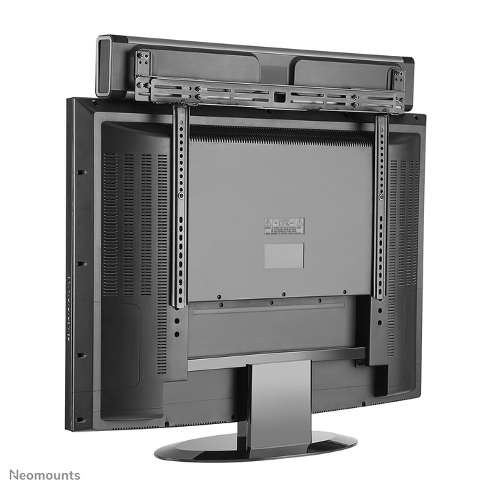 Neomounts AWL29-750BL1 universel videobar/soundbar/højttalerholder, dybdejusterbar (0-4,2 cm) - Sort
