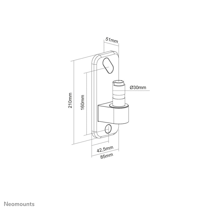 Neomounts AWL75-450BL vægadapter til DS70-450BL1 og DS75-450BL2 - Sort