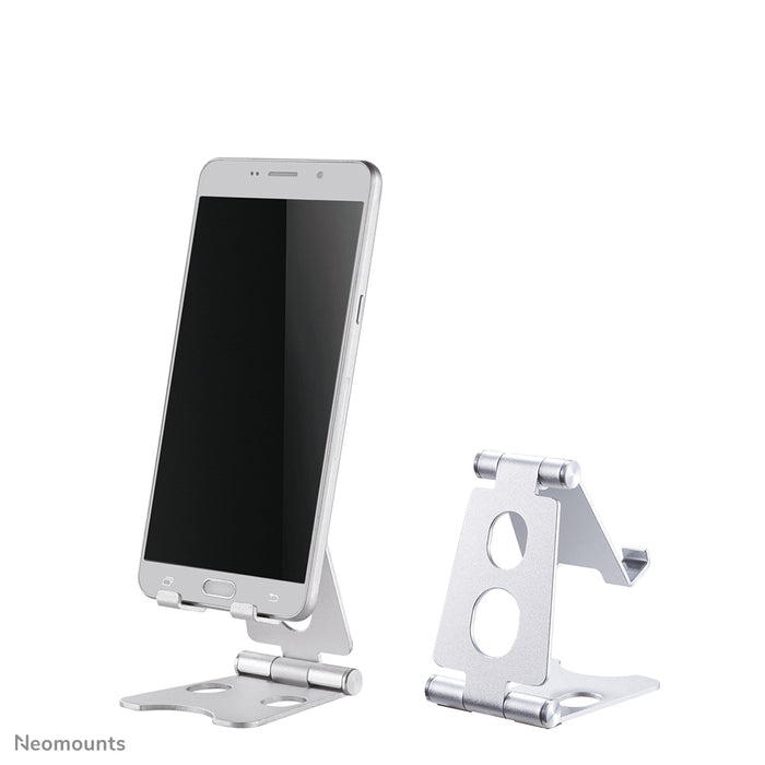 Neomounts universel foldbar telefonholder - Sølv