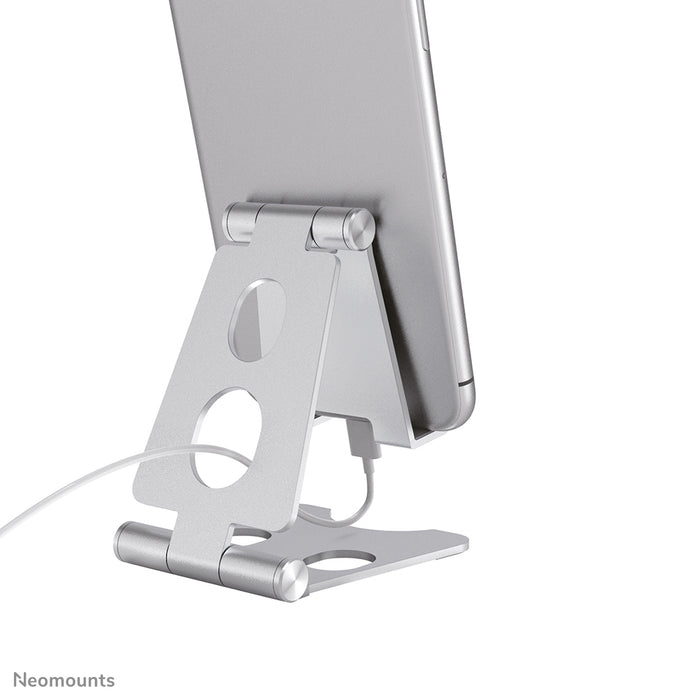 Neomounts universel foldbar telefonholder - Sølv