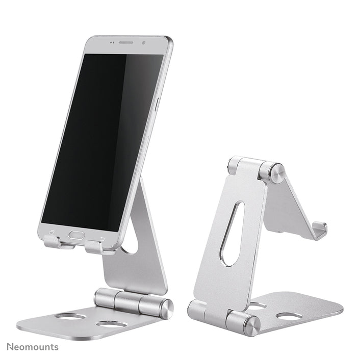 Neomounts universel foldbar telefonholder - Sølv