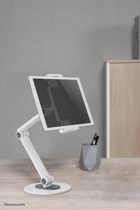 Neomounts DS15-550WH1 universelt tabletstativ til 4,7-12,9 tommer tablets - Hvid
