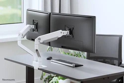 Neomounts DS70S-950WH2 - Hvid monitorarm til skærme 17-35 tommer - Fuldt bevægelig