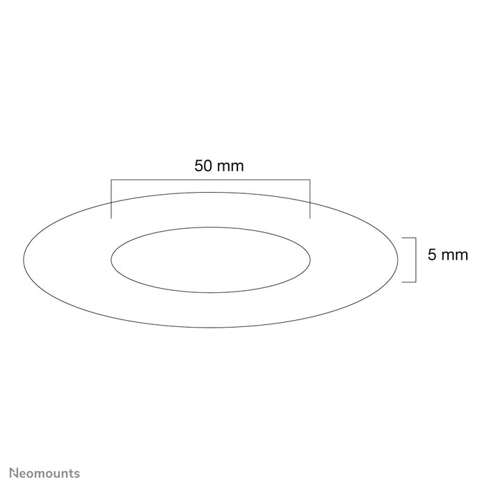 Neomounts FPMA-CRB5HM er en sort dækring til flatscreen loftsbeslagene Neomounts FPMA-C100 & C100 sølv.