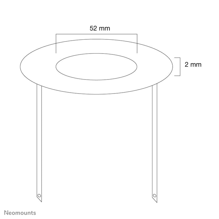 Neomounts FPMA-CRB5 er en sort dækring til flatscreen loftsbeslagene Neomounts FPMA-C100.