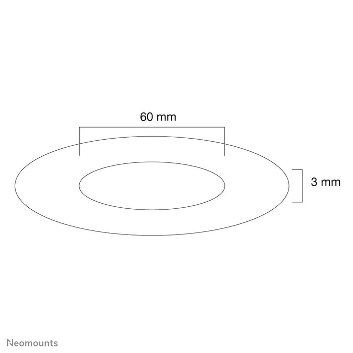Neomounts FPMA-CRB6 er en sort dækring til flatscreen loftsbeslagene Neomounts FPMA-C200 sort / Neomounts FPMA-C400 sort og PLASMA-C100 sort.