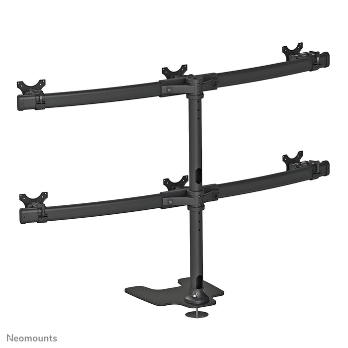 Neomounts FPMA-D700DD6 er en bordbeslag til 6 flatscreens op til 27 tommer (69 cm).