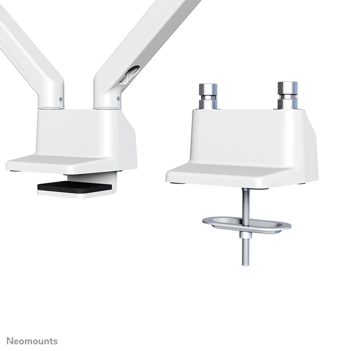 Neomounts FPMA-D750D hvid er en skrivebordsarm med gasfjeder til fladskærme op til 32 tommer (81 cm).