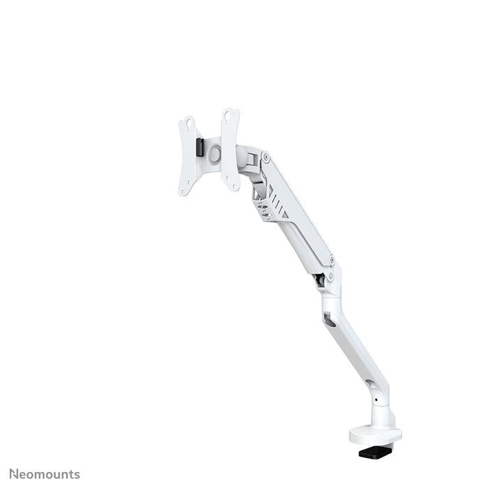 Neomounts FPMA-D750 hvid er en skrivebordsarm med gasfjeder til fladskærme op til 32 tommer (81 cm).