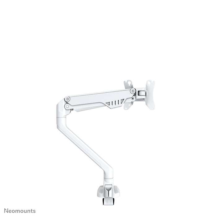 Neomounts FPMA-D750 hvid er en skrivebordsarm med gasfjeder til fladskærme op til 32 tommer (81 cm).