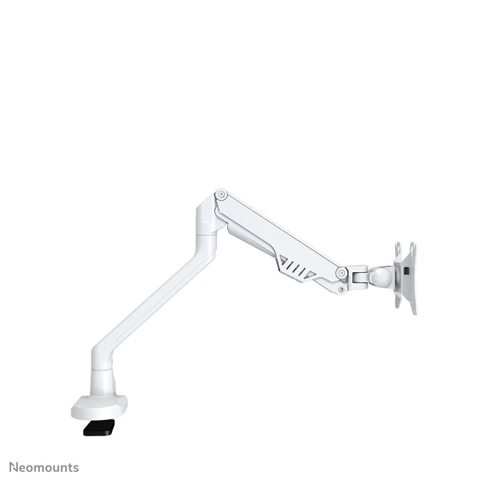 Neomounts FPMA-D750 hvid er en skrivebordsarm med gasfjeder til fladskærme op til 32 tommer (81 cm).