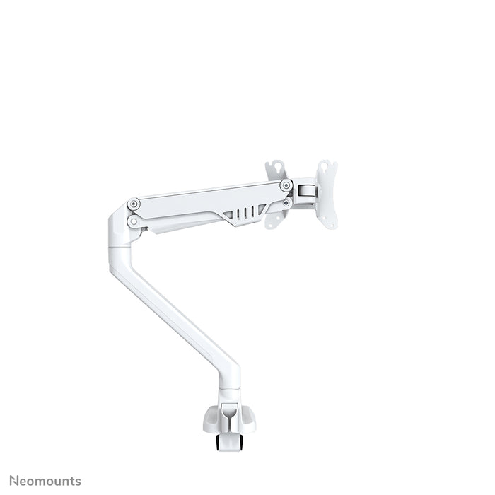 Neomounts FPMA-D750 hvid er en skrivebordsarm med gasfjeder til fladskærme op til 32 tommer (81 cm).