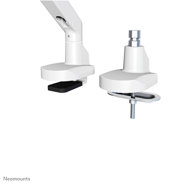 Neomounts FPMA-D750 hvid er en skrivebordsarm med gasfjeder til fladskærme op til 32 tommer (81 cm).
