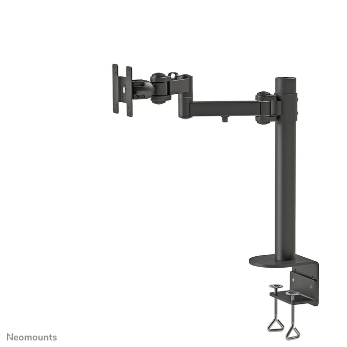 Neomounts FPMA-D960 sortPLUS er en skrivebordsarm med 3 drejepunkter til buede skærme op til 49 tommer (124 cm).