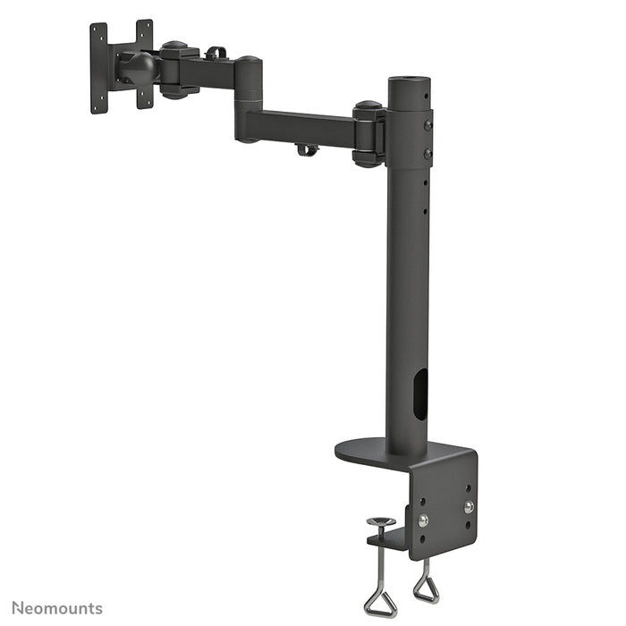 Neomounts FPMA-D960 sortPLUS er en skrivebordsarm med 3 drejepunkter til buede skærme op til 49 tommer (124 cm).