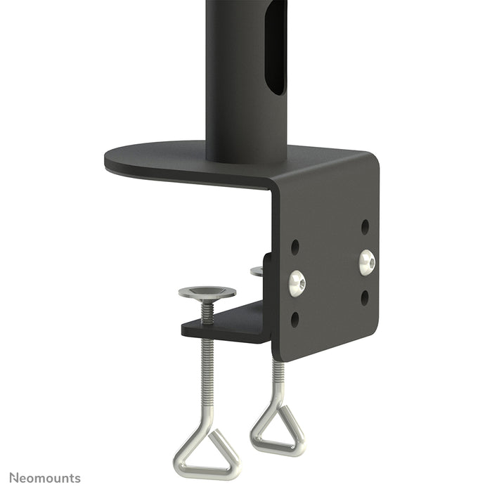 Neomounts FPMA-D960 sortPLUS er en skrivebordsarm med 3 drejepunkter til buede skærme op til 49 tommer (124 cm).