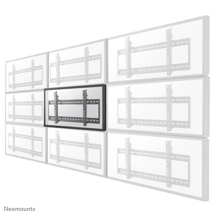 Neomounts LED-VW500black er en flad video væg vægbeslag til skærme op til 75 tommer (191 cm).