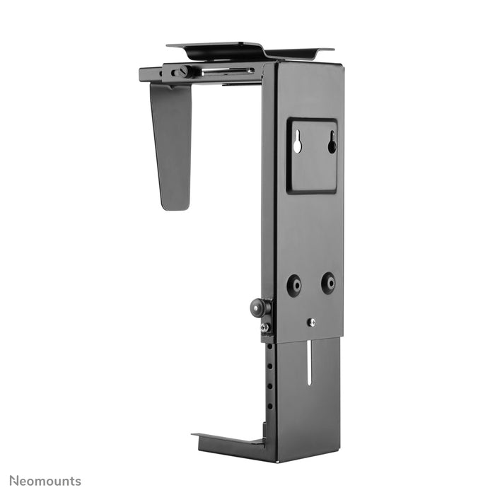 Neomounts NM-CPU100 sort er en holder, som du kan fastgøre en PC eller thin client til skrivebordet med.