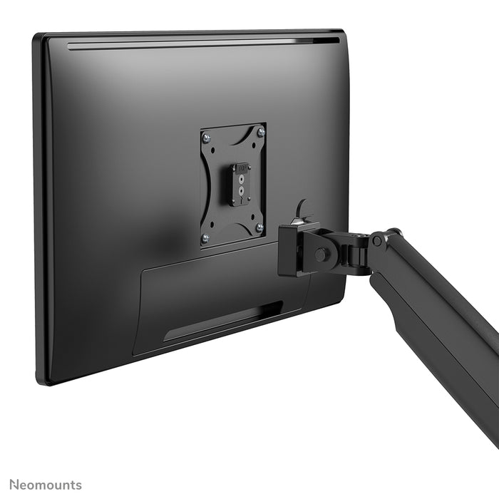 Neomounts NM-D750 sort er en skrivebordsbeslag med gasfjeder til fladskærme op til 32 tommer (82 cm).