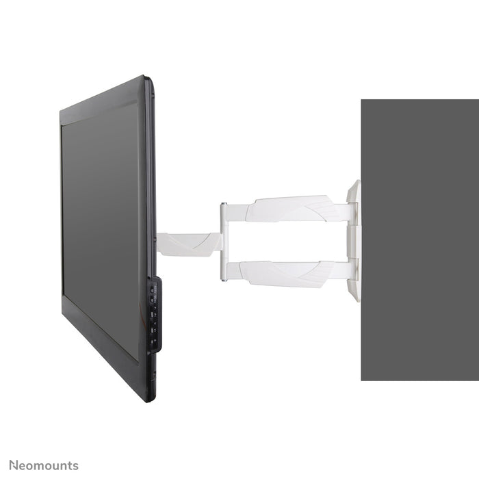 Neomounts NM-W460 hvid er en vægmontering med 3 drejeled til fladskærme op til 60 tommer (150 cm).