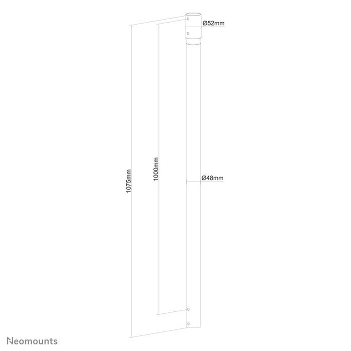Neomounts forlængersøjle til NM-C440 sort, NM-C440D sort og FPMA-C340 sort - 107,5 cm
