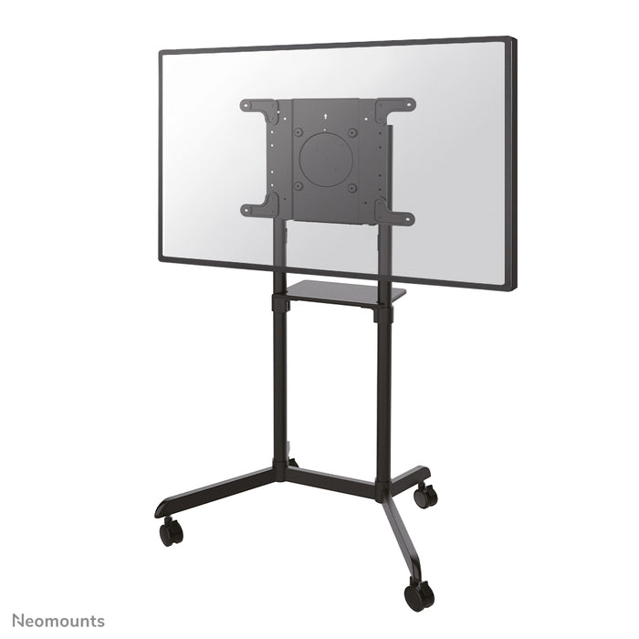 Neomounts NS-M1250 sort er et mobilt møbel til fladskærme op til 70 tommer (178 cm). Inkl. laptopbakke - Sort