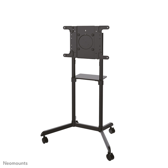 Neomounts NS-M1250 sort er et mobilt møbel til fladskærme op til 70 tommer (178 cm). Inkl. laptopbakke - Sort