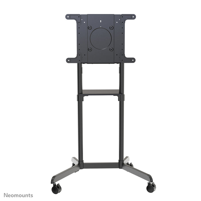Neomounts NS-M1250 sort er et mobilt møbel til fladskærme op til 70 tommer (178 cm). Inkl. laptopbakke - Sort