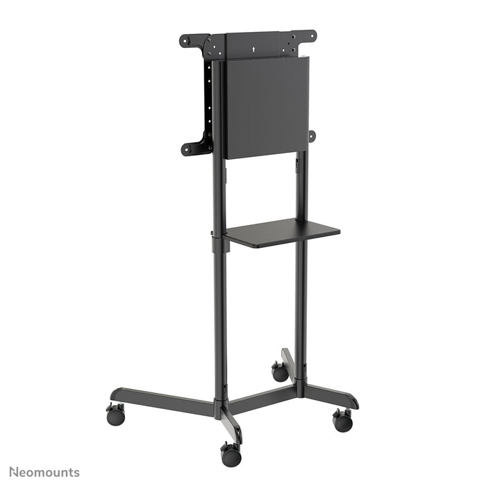 Neomounts NS-M1250 sort er et mobilt møbel til fladskærme op til 70 tommer (178 cm). Inkl. laptopbakke - Sort