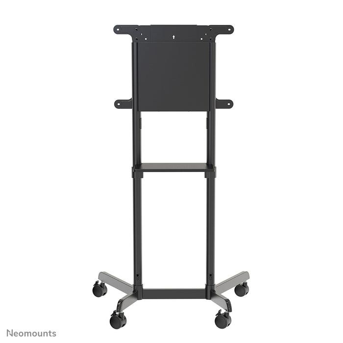Neomounts NS-M1250 sort er et mobilt møbel til fladskærme op til 70 tommer (178 cm). Inkl. laptopbakke - Sort