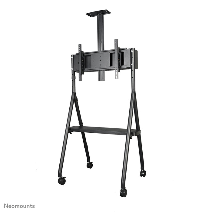 Neomounts NS-M1500 sort er et mobilt møbel til fladskærme op til 65 tommer (165 cm). Inkl. laptopbakke - Sort