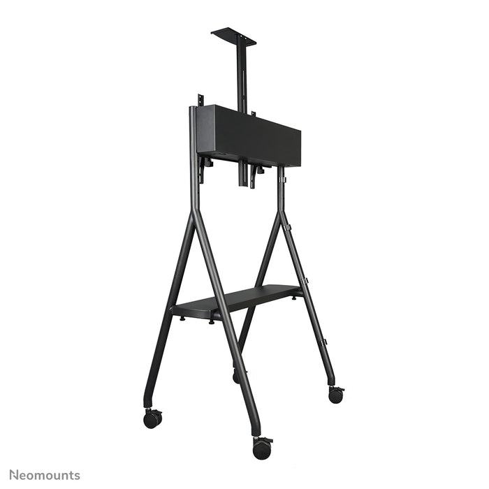 Neomounts NS-M1500 sort er et mobilt møbel til fladskærme op til 65 tommer (165 cm). Inkl. laptopbakke - Sort