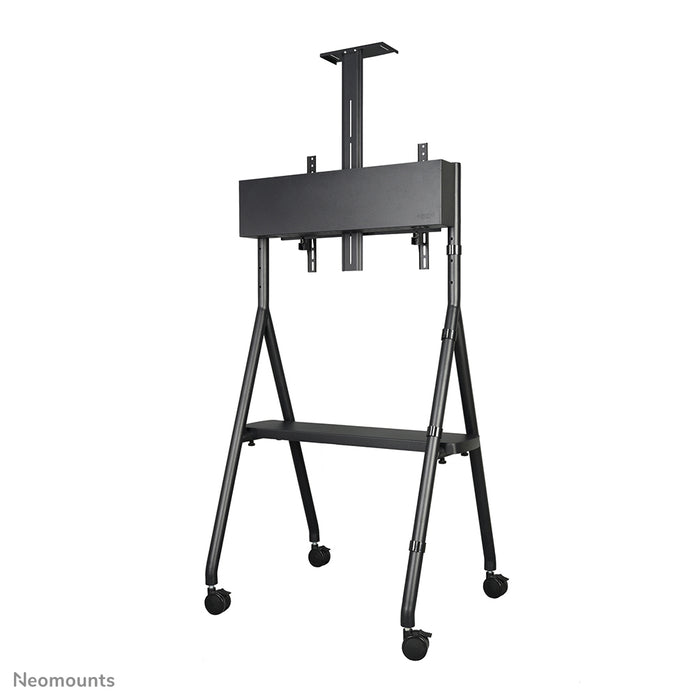 Neomounts NS-M1500 sort er et mobilt møbel til fladskærme op til 65 tommer (165 cm). Inkl. laptopbakke - Sort