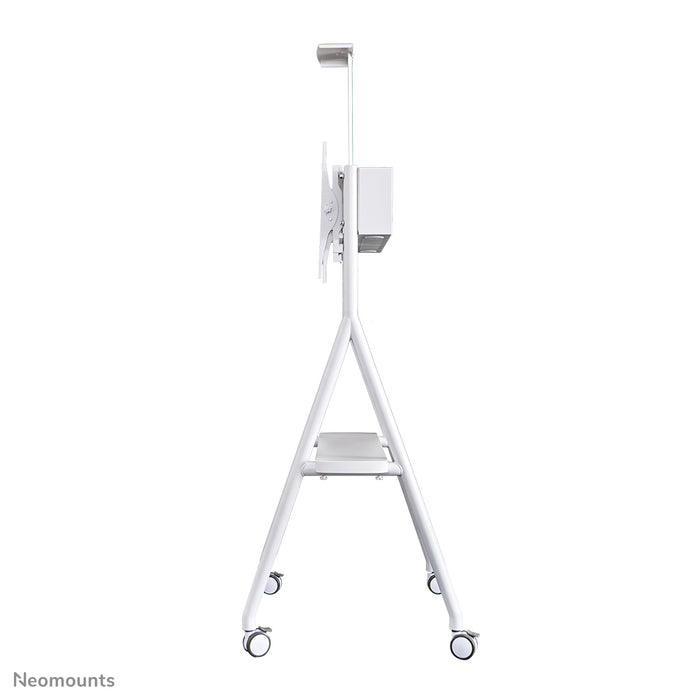 Neomounts NS-M1500 hvid er et mobilt møbel til fladskærme op til 65 tommer (165 cm). Inkl. laptopbakke - Hvid