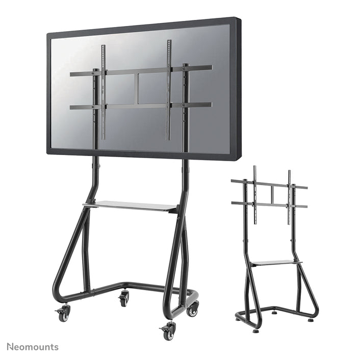 Neomounts NS-M3800 sort er et mobilt møbel til fladskærme op til 100 tommer (254 cm).