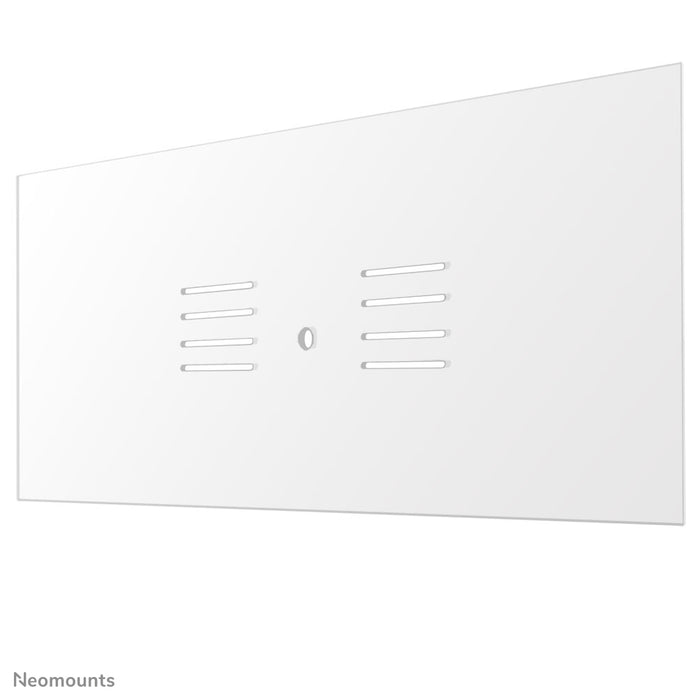 Neomounts NS-PLXPROTECT2 er en transparent skærm til 2 fladskærme og giver afstandsbeskyttelse på arbejdspladsen - Transparent akryl, 100% genanvendeligt | PLXPROTECT er registreret som EU-designpatent |
