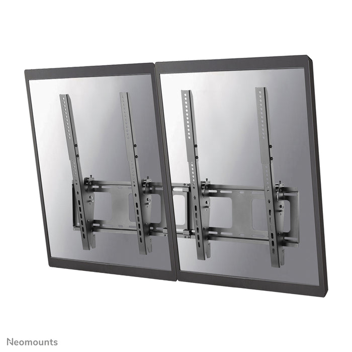 Neomounts NS-WMB200P sort er en vægmonteret menu board-holder til lodret montering af skærme op til 52 tommer (132 cm).